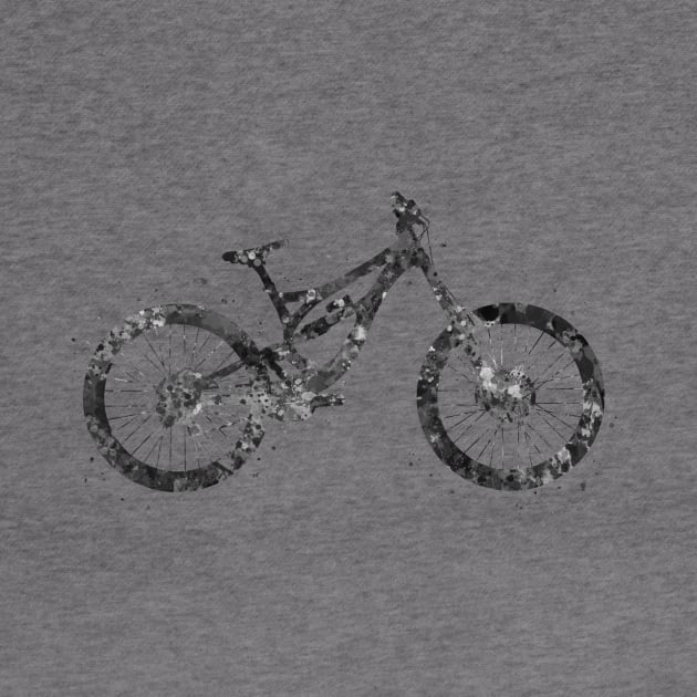 Downhill mountain bike black and white by Yahya Art